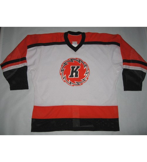 Custom ECHL Fort Wayne Komets Crossbar Hockey Jersey White